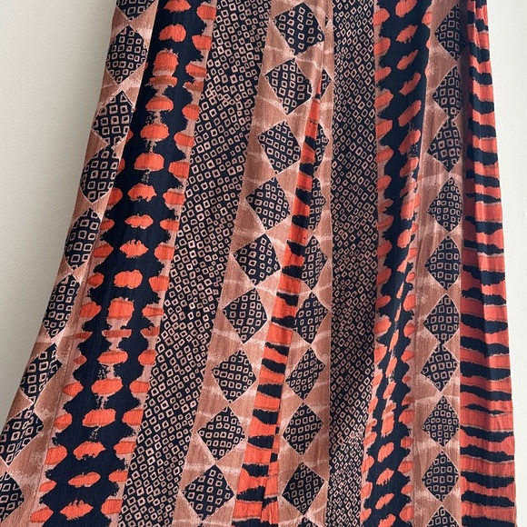 Madam Blue Clothing Animal Print/Tribal Print Skirt, Orange/Brown/Black, L - Picture 8 of 16